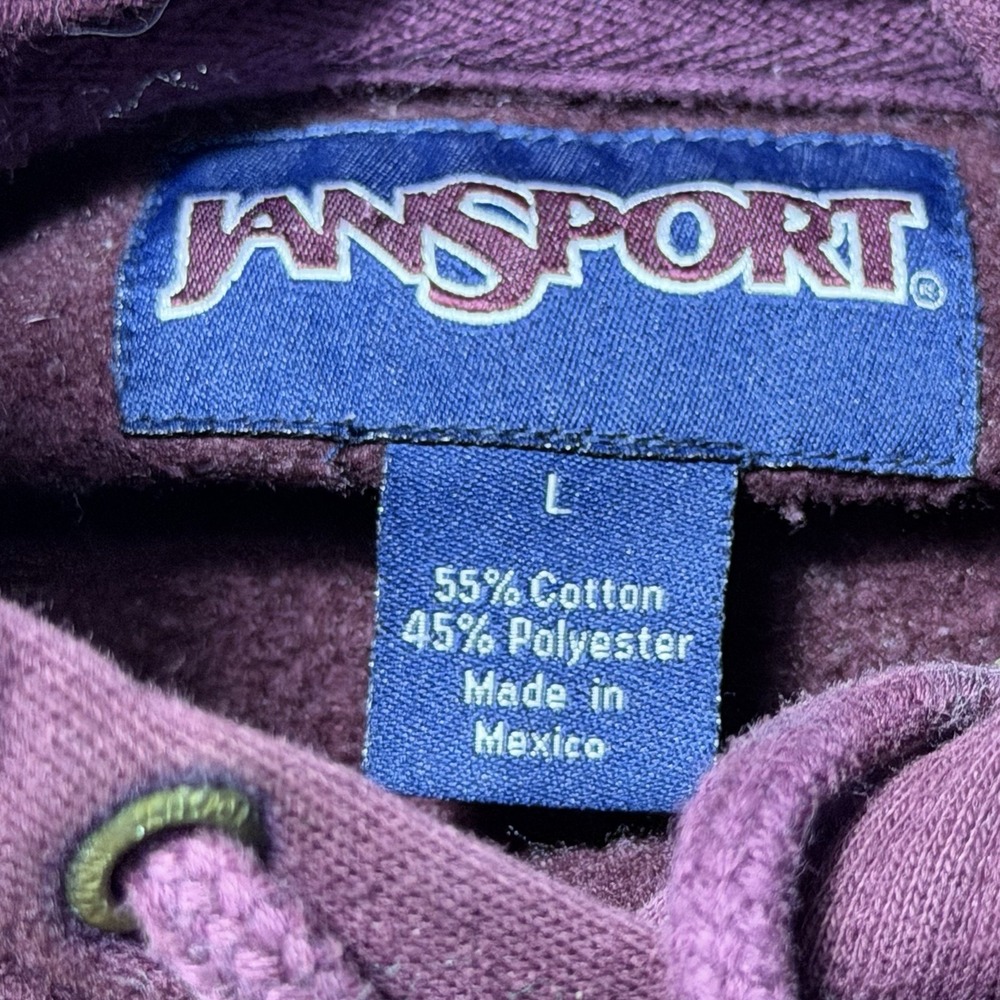 Vintage Bloomsburg University Hoodie Jansport Large Maroon Sweatshirt - Picture 5 of 9